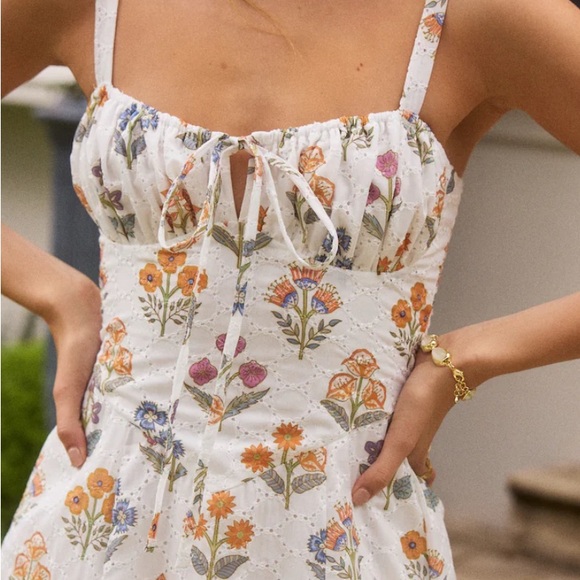 Floral White Maxi Dress - Picture 4 of 5